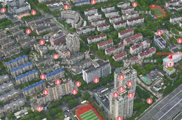 Fire hydrant location information accessible via emergency response platform